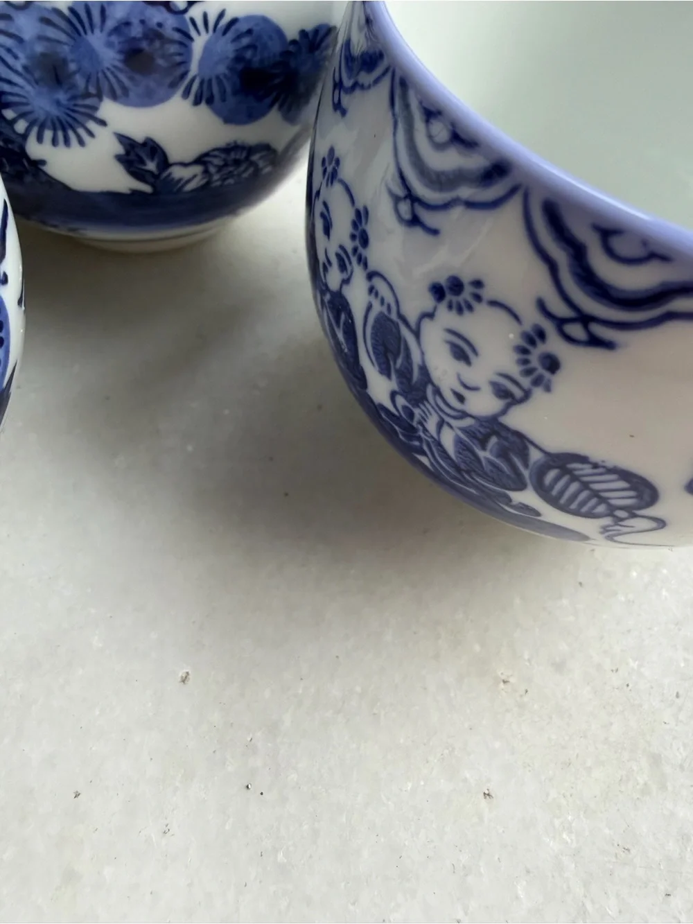 Vintage Blue & White Japanese Teacups